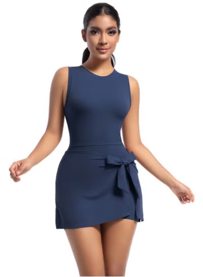 RedMapleTEK Tennis Skirt Yoga Wear Tank Top All-in-One Fitness Wear Golf Dress  - Image 4