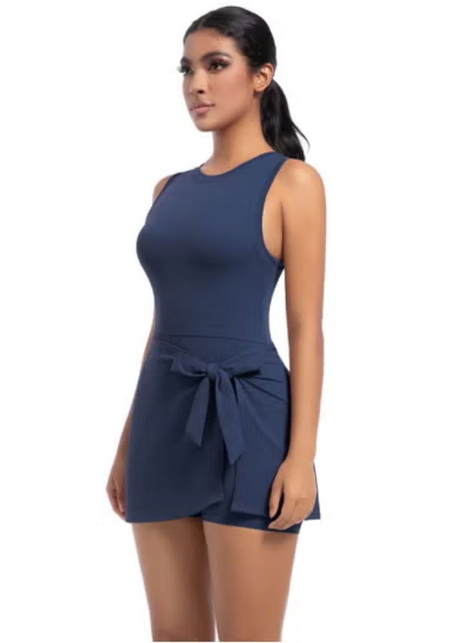 RedMapleTEK Tennis Skirt Yoga Wear Tank Top All-in-One Fitness Wear Golf Dress  - Image 2
