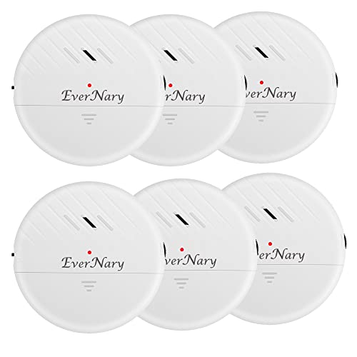 EverNary Window Vibration Alarm,6Pack 125dB Loud Ultra-Slim Anti-Theft Alarm for Door and Window Glass Break Sensor Alert with Adjustable Sensitivity (6, White) - Image 1