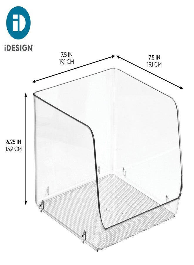 InterDesign iDesign Open-Front Storage Bin - All-Purpose Bin for Kitchen, Bathroom, or Office - Clear - Made in USA - Image 4