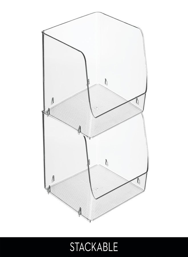 InterDesign iDesign Open-Front Storage Bin - All-Purpose Bin for Kitchen, Bathroom, or Office - Clear - Made in USA - Image 5