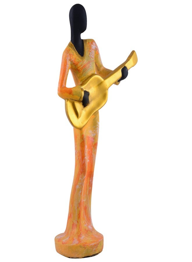 zart Marble Polyresin Lady Figurine, Small, Gold, Black - Image 3