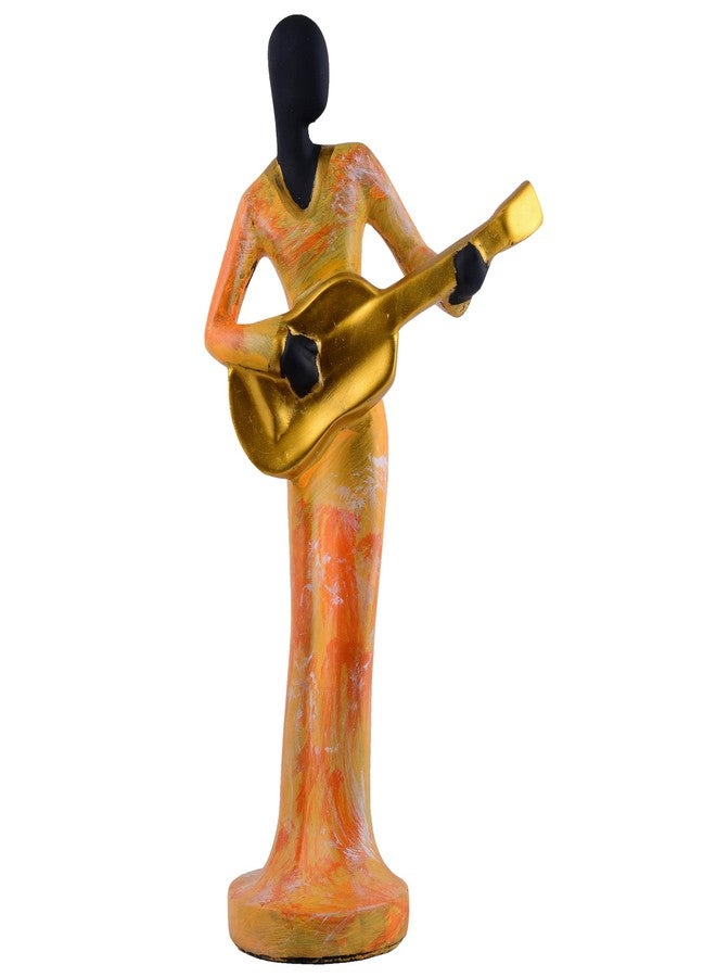 zart Marble Polyresin Lady Figurine, Small, Gold, Black - Image 2