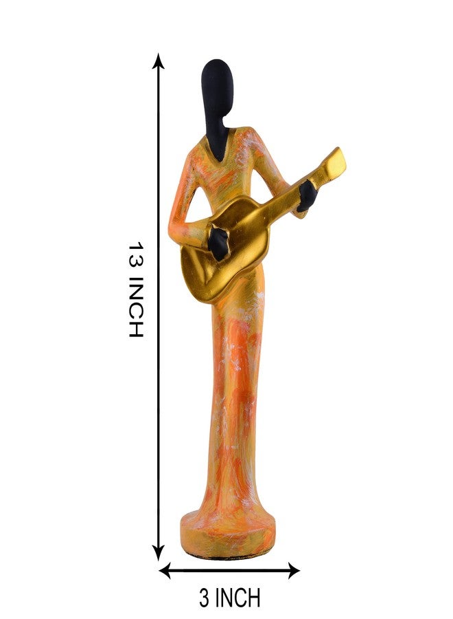 zart Marble Polyresin Lady Figurine, Small, Gold, Black - Image 4