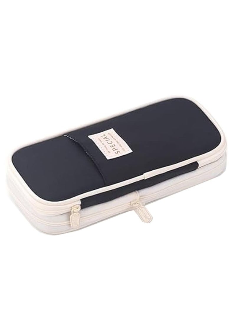 Generic Colorful Large Storage Pencil Box Pen Bag with Zipper Large Capacity Storage Bag, Suitable for Office Travel Storage Box  - Image 1