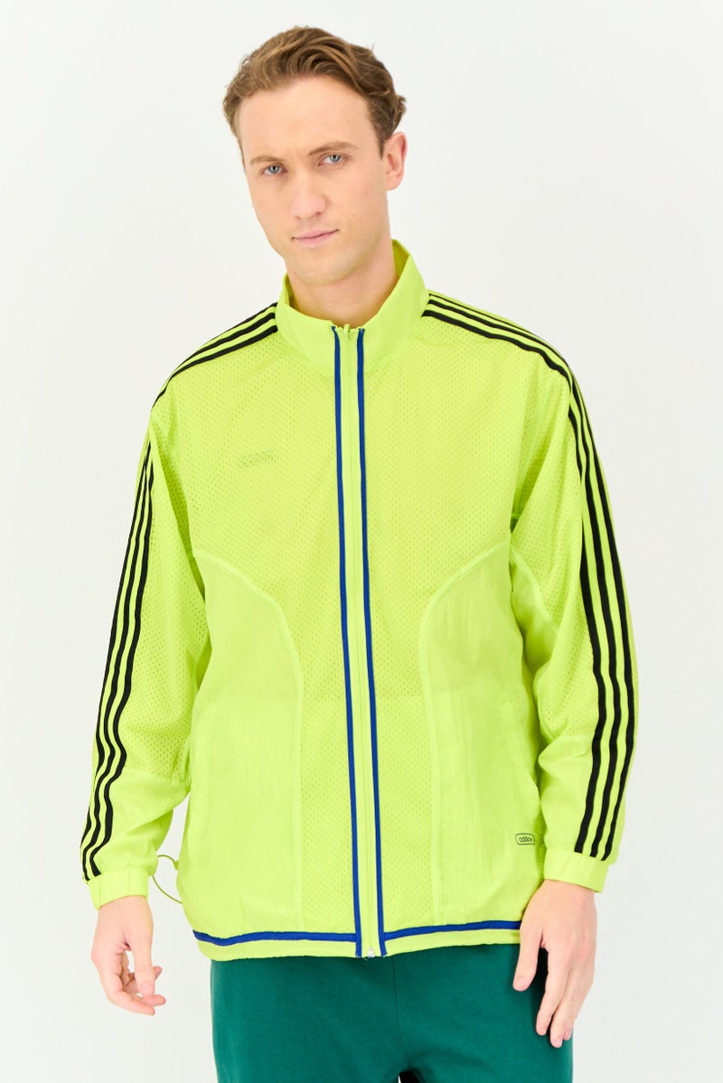 adidas Originals Men Sportswear Fit Long Sleeves Outdoor Jacket, Lime Green  - Image 1