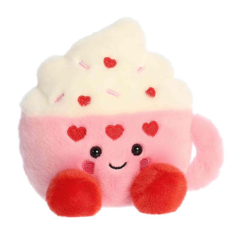 Aurora Adorable Palm Pals Harper Heart Latte Stuffed Animal - Fun Seasonal Plush For Kids and Adult Collectors - Perfect for Decorating Rooms and Valentine's Day - Pink 5.5 Inches - Image 2
