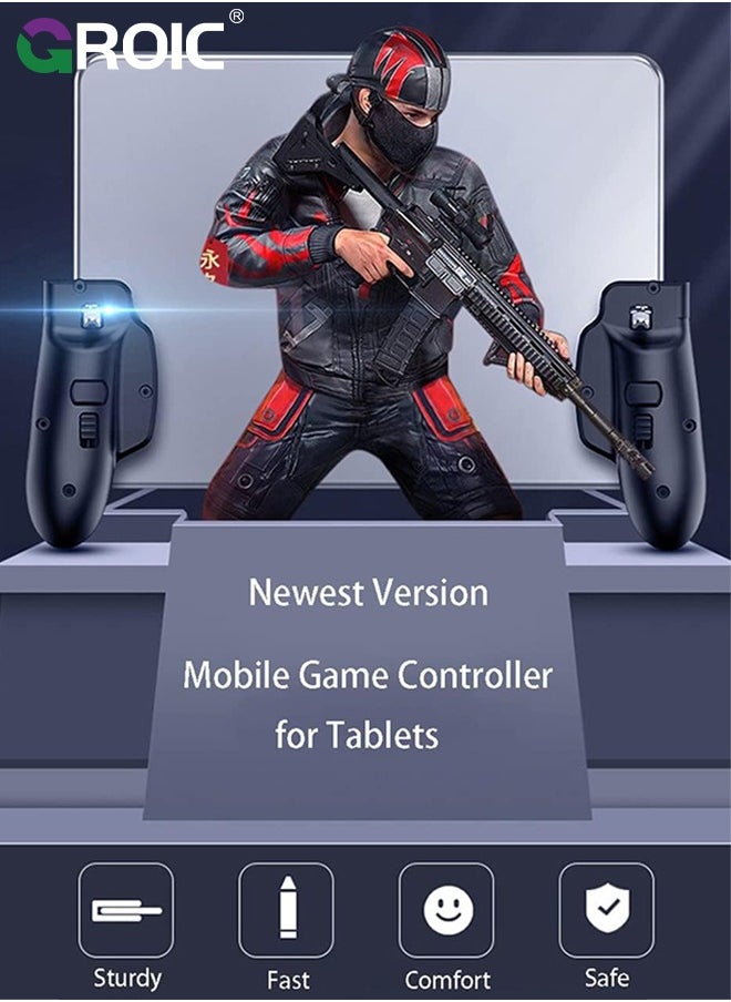 GROIC - Game Controller for iPad, PUBG Mobile Game Controller Cellphone Trigger Switches for PUBG/Knives Out, Gaming Controller Shooter L1R1 Trigger Fire Button Aim Key Gamepad for Tablet/Android/iOS/iPhone - Image 1
