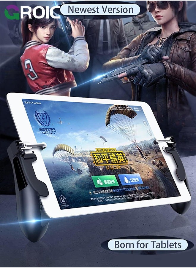 GROIC - Game Controller for iPad, PUBG Mobile Game Controller Cellphone Trigger Switches for PUBG/Knives Out, Gaming Controller Shooter L1R1 Trigger Fire Button Aim Key Gamepad for Tablet/Android/iOS/iPhone - Image 1
