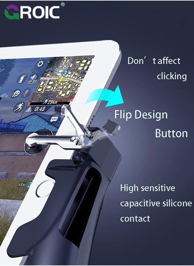 GROIC - Game Controller for iPad, PUBG Mobile Game Controller Cellphone Trigger Switches for PUBG/Knives Out, Gaming Controller Shooter L1R1 Trigger Fire Button Aim Key Gamepad for Tablet/Android/iOS/iPhone - Image 1
