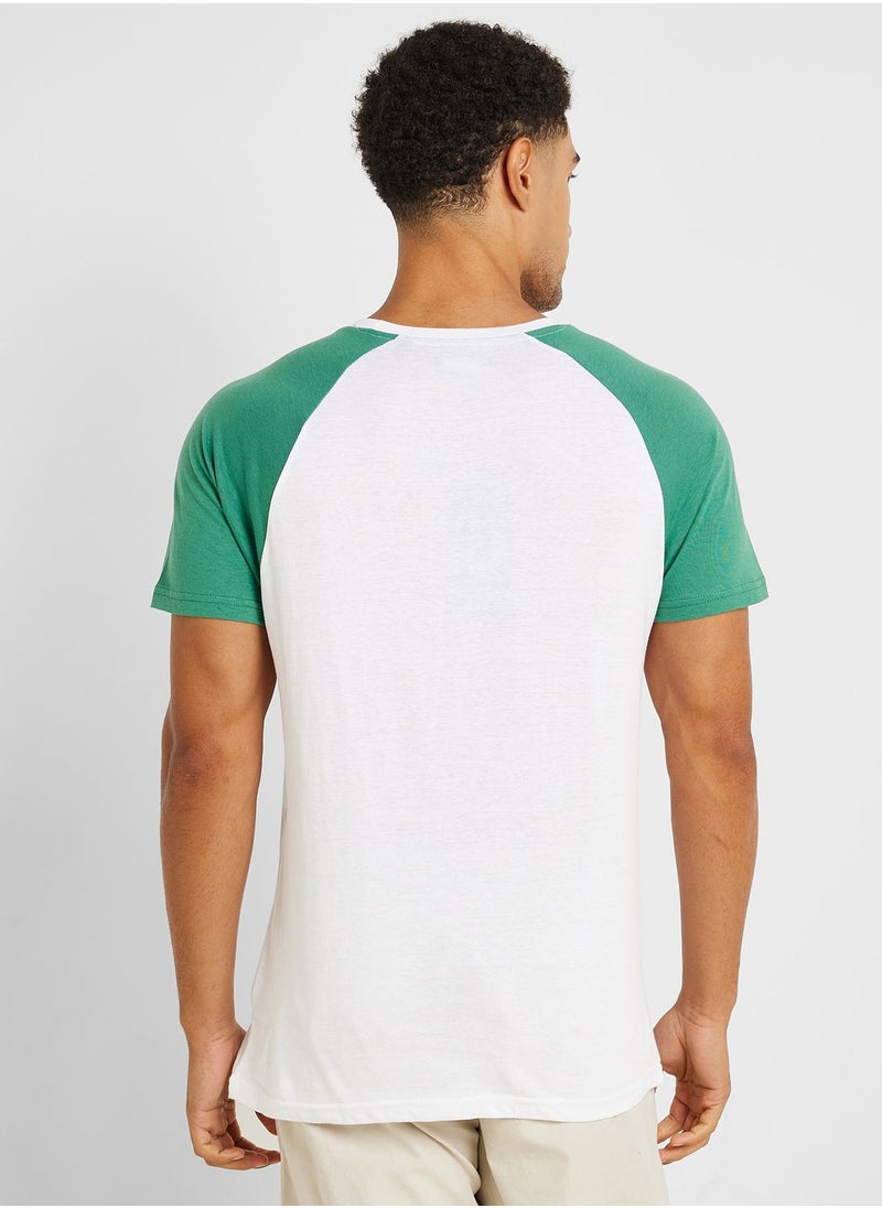 BRAVE SOUL - Mens Crew Neck T-shirt With Contrast - Image 1