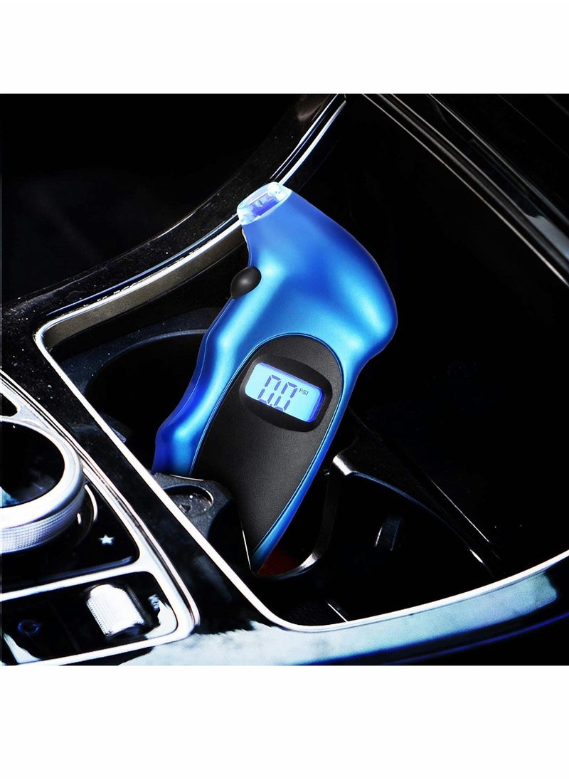 Y&D Portable Digital Tyre Pressure Gauge, Accurate 150 PSI 4 Ranges with Backlight LCD Display for Cars Bikes Motorcycles, Not compatible Presta Valves  - Image 2