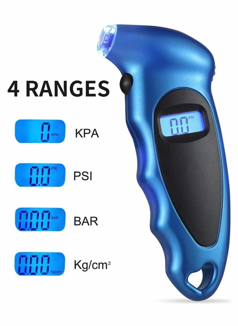Y&D Portable Digital Tyre Pressure Gauge, Accurate 150 PSI 4 Ranges with Backlight LCD Display for Cars Bikes Motorcycles, Not compatible Presta Valves  - Image 3