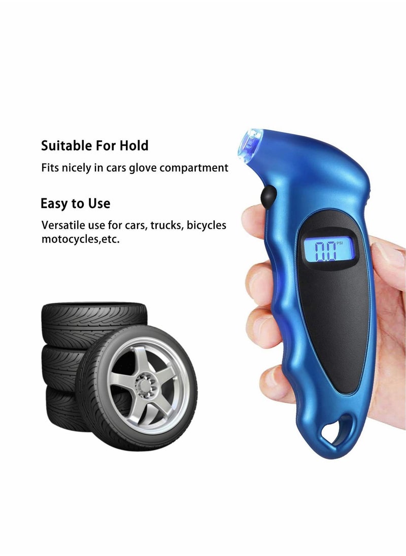 Y&D Portable Digital Tyre Pressure Gauge, Accurate 150 PSI 4 Ranges with Backlight LCD Display for Cars Bikes Motorcycles, Not compatible Presta Valves  - Image 4