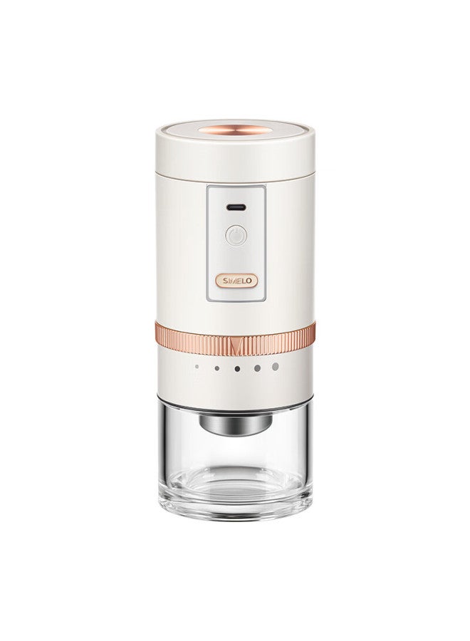 Simelo Electric Coffee Grinder, Home Automatic Portable Hand Grinder, Plus Elegant White - Image 5