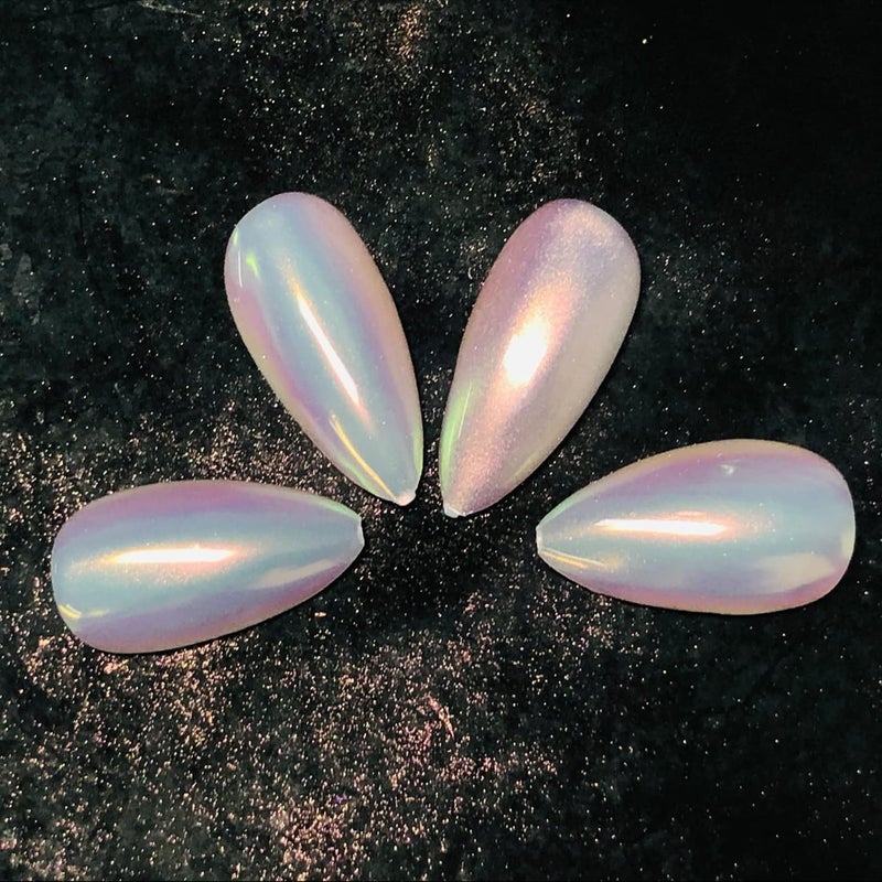 Vonrui Holographic Nail Glitter Rainbow Neon Chrome Nail Powder Effect Nail Art Flakes Decoration Chrome Nail Dust Tip Manicure Pink Laser Nail Accessories, Chrome Powder for Nails - Image 5