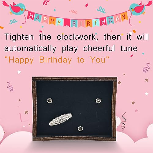 Sooharic Music Box Happy Birthday Gifts for Boys, Girls, Friends - 18 Note Mechanism Wooden Music Box Wind Up - Image 4