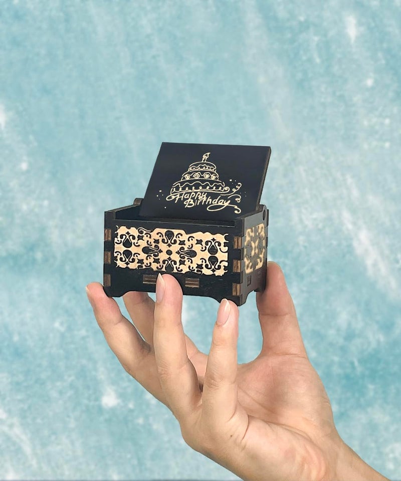 Sooharic Music Box Happy Birthday Gifts for Boys, Girls, Friends - 18 Note Mechanism Wooden Music Box Wind Up - Image 5