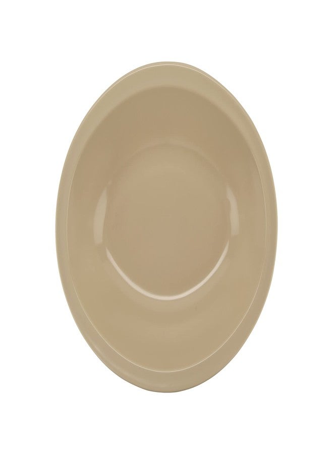 Get G.E.T. DN-332-S-EC Brown 32 oz. Oval Rimmed Melamine Bowls (Qty 4), Melamine, Sandstone (Pack of 4) - Image 3