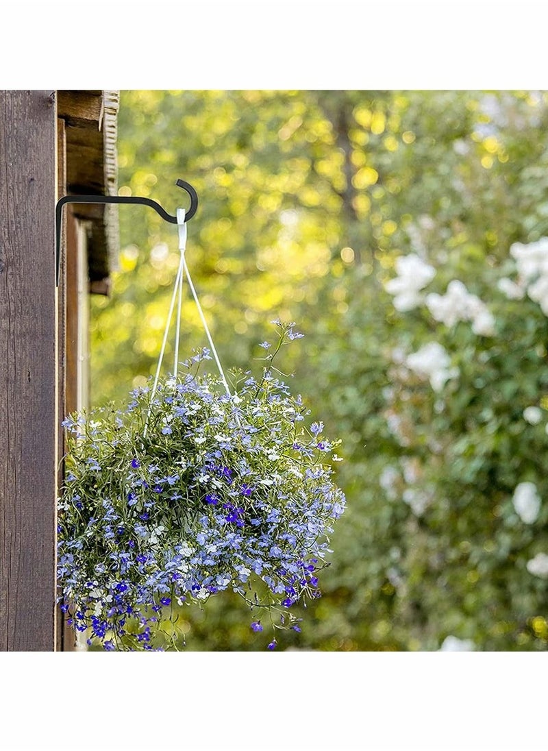 Hanging Plant Hook, 6 Inch Metal Wall Hook Plant Hanger Bracket Shepherds Hook, for Hanging Bird Feeders, Wind Chimes, Flower Baskets, Lanterns, Outdoor Decoration Hooks (2 Pack, Black) - Image 5