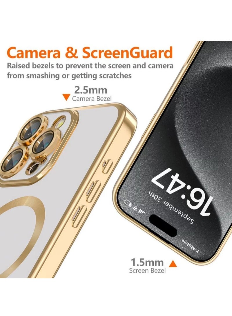 JAJEEK "New Shiny Gold iPhone 16 Pro Case with MagSafe – Superior Shock and Scratch Protection" - Image 4