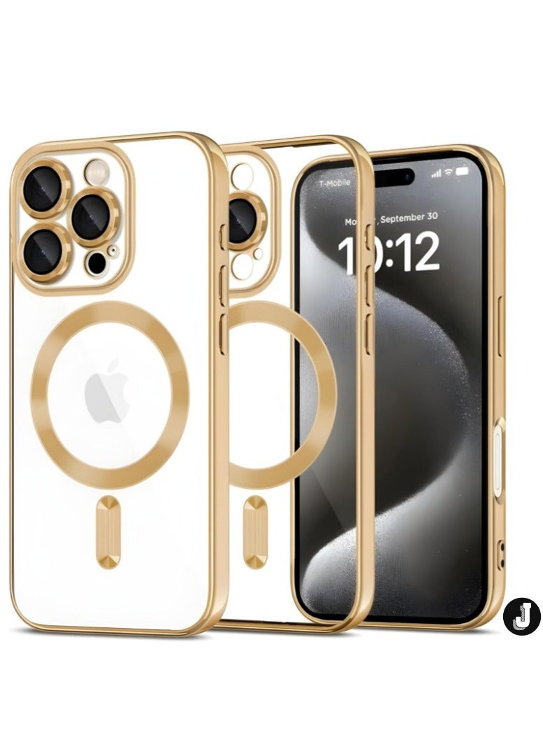 JAJEEK "New Shiny Gold iPhone 16 Pro Case with MagSafe – Superior Shock and Scratch Protection" - Image 1
