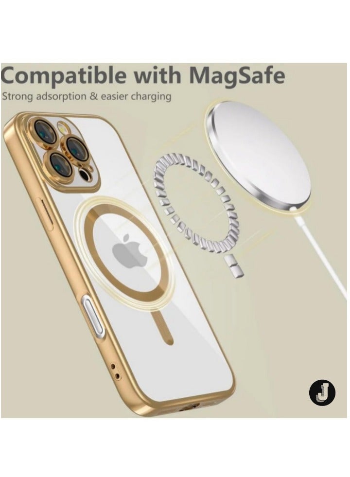 JAJEEK "New Shiny Gold iPhone 16 Pro Case with MagSafe – Superior Shock and Scratch Protection" - Image 3