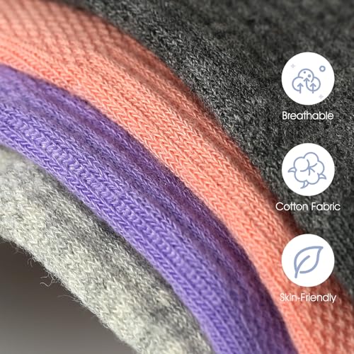 AURUZA Pilates Grip Socks for Women & Men, Size 9-11, Non-Slip Yoga & Barre Socks, Black, Postpartum Essentials, Gift - Image 3