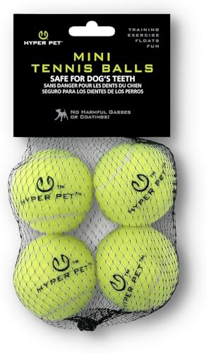 Hyper Pet MINI Tennis Balls for Dogs, Safe Dog Ball for Exercise & Training, Interactive Toys work with Hyper Pet K9 Kannon MINI Launcher - 4 Pack Green - Image 1