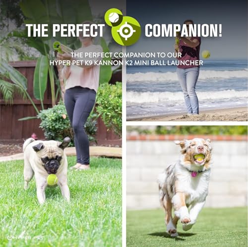 Hyper Pet MINI Tennis Balls for Dogs, Safe Dog Ball for Exercise & Training, Interactive Toys work with Hyper Pet K9 Kannon MINI Launcher - 4 Pack Green - Image 3