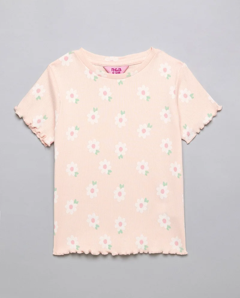 أر أند بي 2 Pack Printed Tops with Short Sleeves