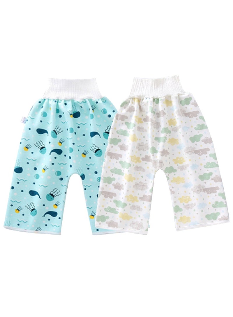 2 Piece Toddler Training Waterproof Diaper Skirt For Baby  - Image 1