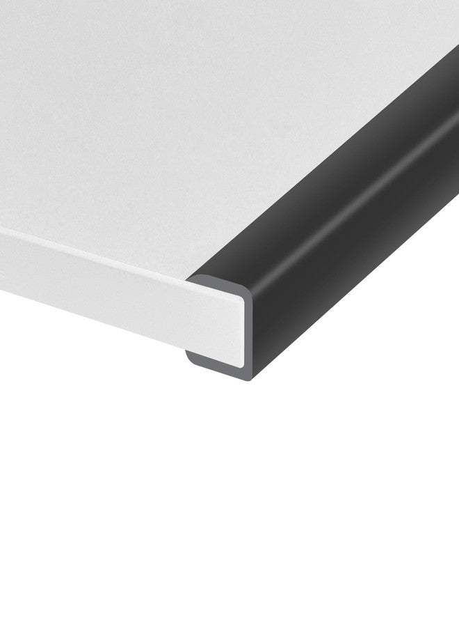Protalwell Rubber Edge Trim, Self-Adhesive U Channel Edge Protector for Plywood, Cabinet, 1/2" Wood Edge Banding, Flexible Furniture Repair, EPDM Material, Fit 1/2"(12mm), Length 10Ft, Black - Image 1