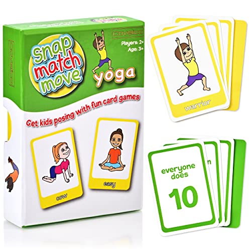 Covelico Yoga Cards for Kids Calm Kids Exercise Equipment and Relaxing Exercise Cards Play Yoga Pretzels Games of Mindful Memory Cards Matching Go Fish Includes Game Instructions - Image 1