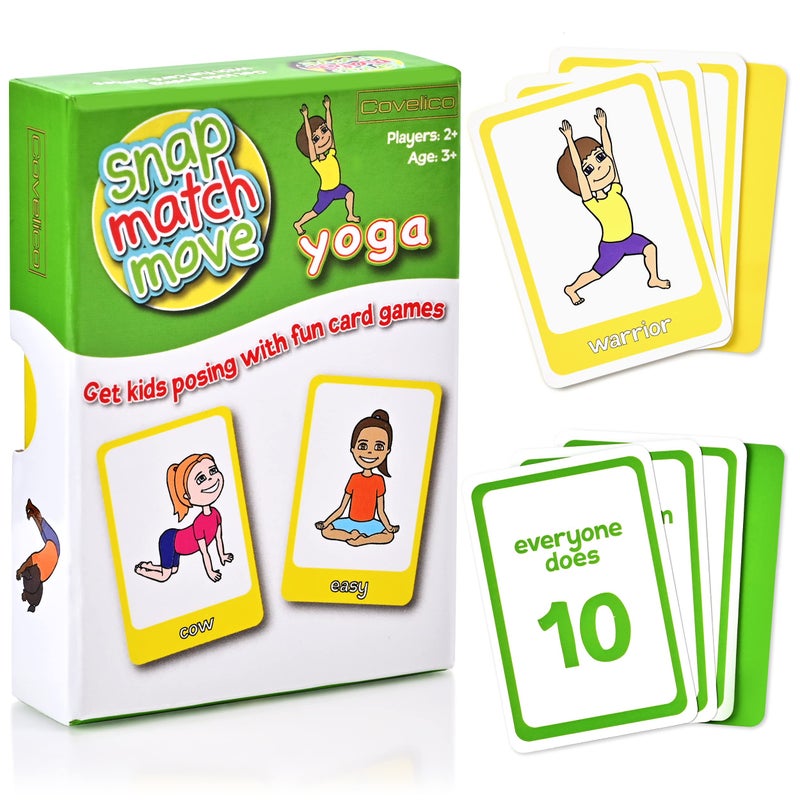 Covelico Yoga Cards for Kids Calm Kids Exercise Equipment and Relaxing Exercise Cards Play Yoga Pretzels Games of Mindful Memory Cards Matching Go Fish Includes Game Instructions - Image 3