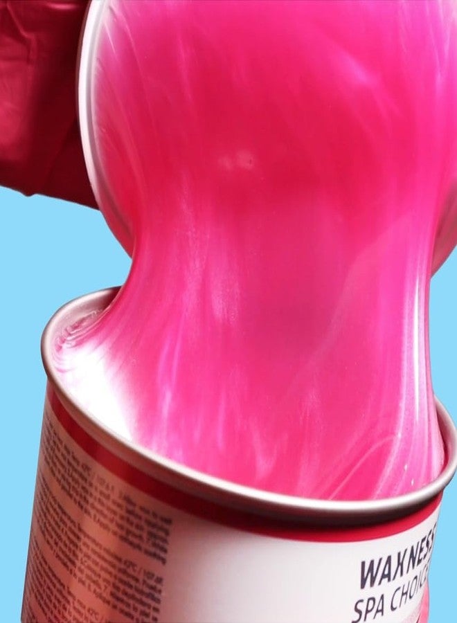 Waxness Spa Choice Rosin Free Sparkly Fuchsia Soft Wax Tin 14 oz / 397 ml - Image 5