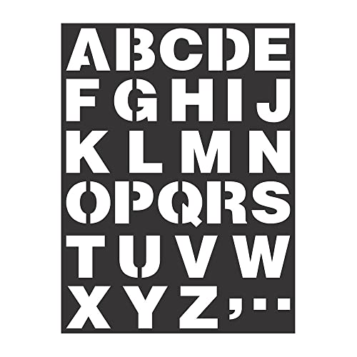 itsy-bitsy Little Birdie- Stencil Uppercase Alphabet | 7.3 X 9.7 Inch. - Image 1