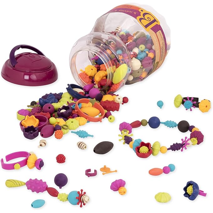 Jewelry Making Kit - 500 Pieces - Diy Jewelry Set For Kids - Necklaces, Rings, Bracelets - 4 Years + - Pop-Arty! - 500 Pcs