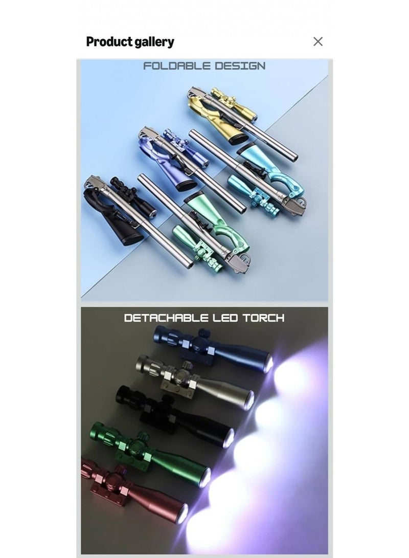 pen with torch and stand