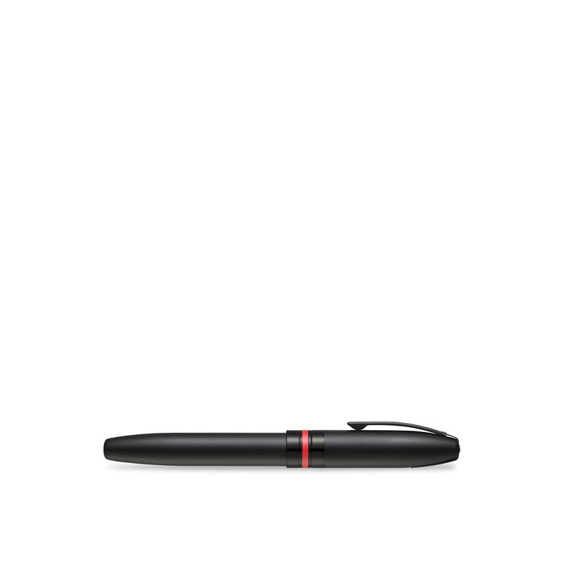 SHEAFFER قلم حبر أيقوني 9108 أسود غير لامع مع حواف سوداء PVD لامعة | رأس متوسط | قلم أسود فاخر - Image 5