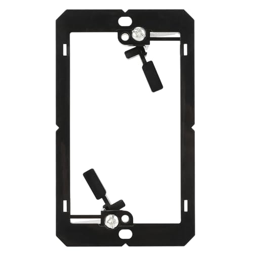 XGGYA Low Voltage Mounting Bracket for Single Gang Wall Plate,Cable Management for Speaker,Ethernet,HDMI Wall Palte,Telephone Wires,1 Pack,Black - Image 1