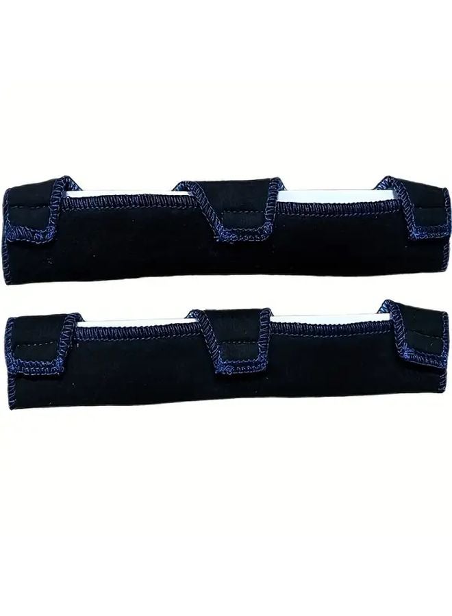 2pcs Black Helmet Foam Sweat Towels Washable Foldable Breathable Fireproof Safety Helmet Liners - Image 1