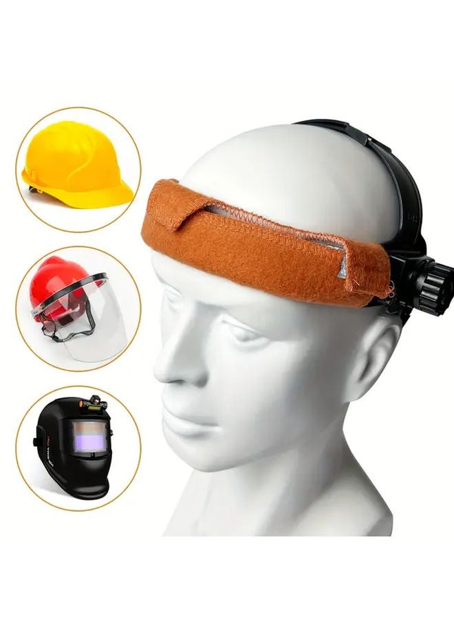 2pcs Black Helmet Foam Sweat Towels Washable Foldable Breathable Fireproof Safety Helmet Liners - Image 3