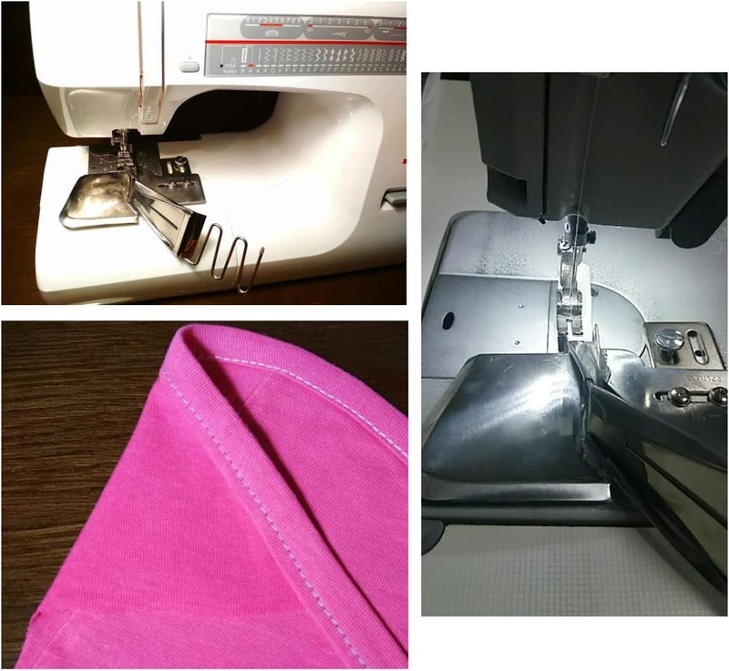 ckpsms Brand - 1SET #KP-123 Sewing Machine Double Fold Clean Finish Top & Bottom Binding Binder Attachment (Tape Size 1-3/4" =45MM) - Image 2