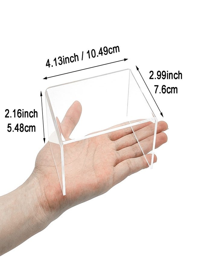 Cerpourt 2 Sets Acrylic Display Risers(3",4",5") Clear Product Stand,Cupcakes Holder Dessert Transparent Showcase Stands, Candy Bar Risers, Lifts for Figures - Image 4