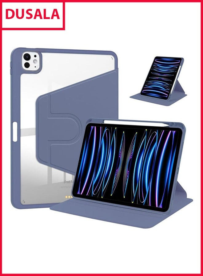 DUSALA Rotating Case for iPad Pro 13-Inch M4 (2024) with Pencil Holder,360 Degree Rotation Protective Stand Slim Cover Clear Back, Auto Wake/Sleep (iPad Pro 13) - Image 1