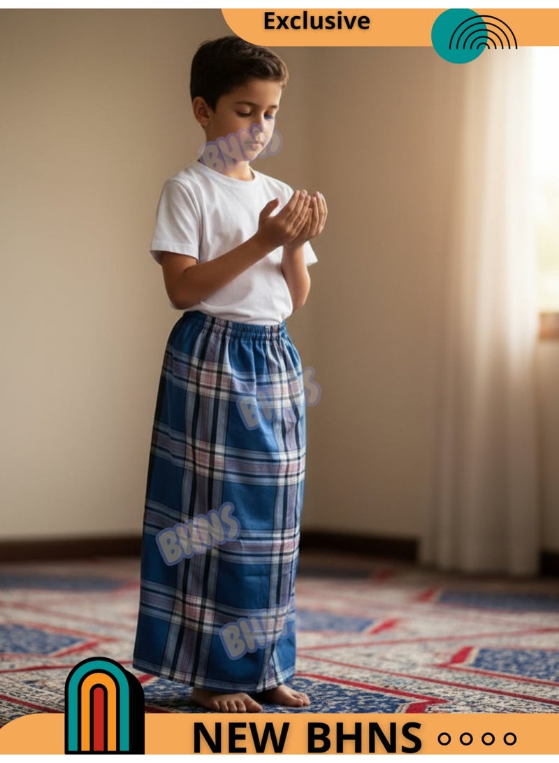 بهنس فوطة ولادي وزرة مطاط  للاولاد وزرة صيفي مريحة جدا وباردة لاطفال وزار ولادي معوز صارون فوطة اولاد صاروم اسباعية ولادية مناسب للمنزل والنوم واوقات الصلاة - Image 1