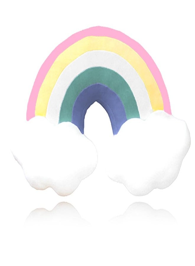 BENEKIY Rainbow Pillow for Girls, 21" Cloud Plush Stuffy, Cloud Shaped Throw Pillow, Car Travel Plush,Rainbow Decor, Car Home Decorations - Image 1