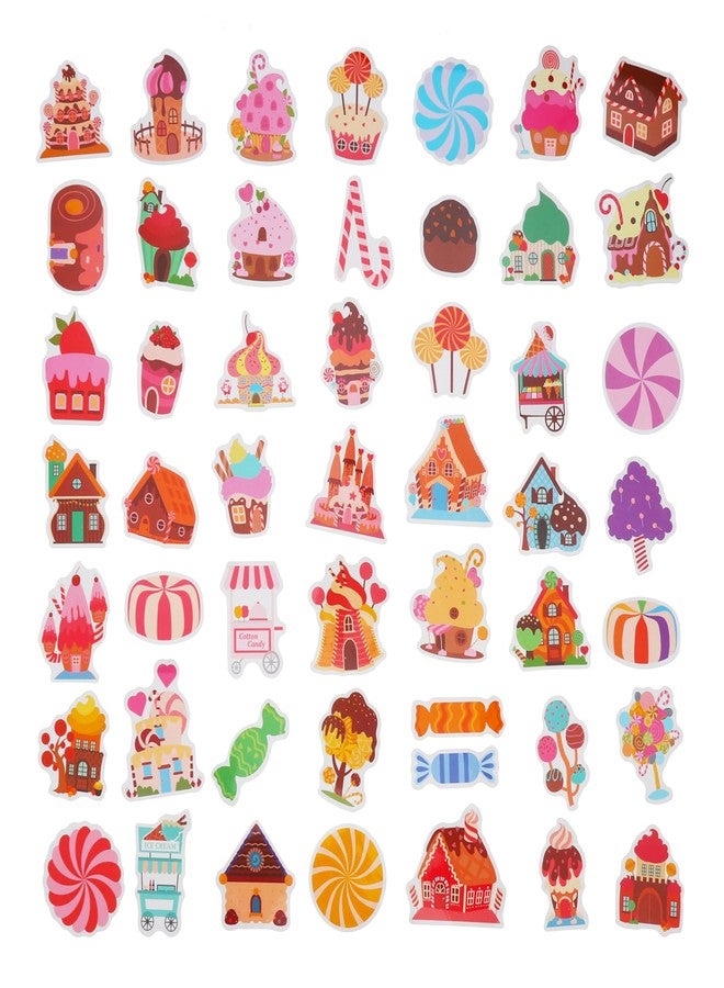 Cleverplay 100 Pack Candyland Stickers, Candy Land Party Favors, Birthday Decorations - Image 2