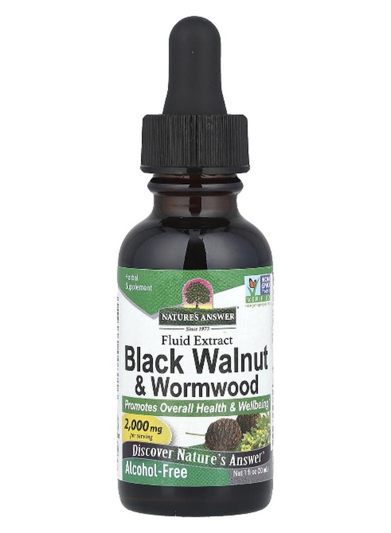 NATURE'S ANSWER Black Walnut & Wormwood Fluid Extract 1 Fl Oz - Image 1